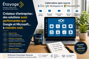 Créateur d’entreprise solutions alternatives à Google et Microsoft avec Nextcloud et outils collaboratifs souverains Etayage
